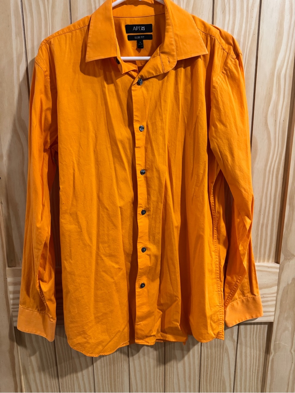Apt. 9 Bright Orange Lightweight Button-Up Shirt Jacket
